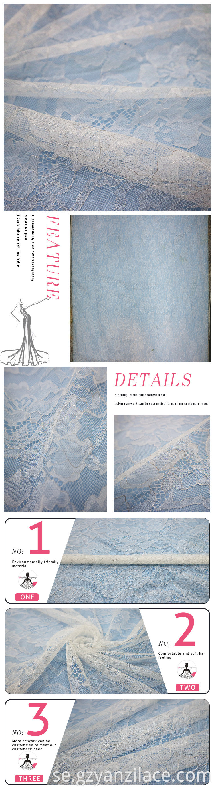 Ivory soft Chantilly Lace